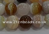 CAG9158 15.5 inches 12mm round line agate beads wholesale