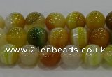 CAG9163 15.5 inches 6mm round line agate beads wholesale