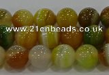 CAG9164 15.5 inches 8mm round line agate beads wholesale