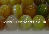 CAG9166 15.5 inches 12mm round line agate beads wholesale