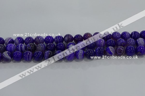 CAG9172 15.5 inches 10mm round line agate beads wholesale