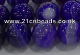 CAG9174 15.5 inches 14mm round line agate beads wholesale