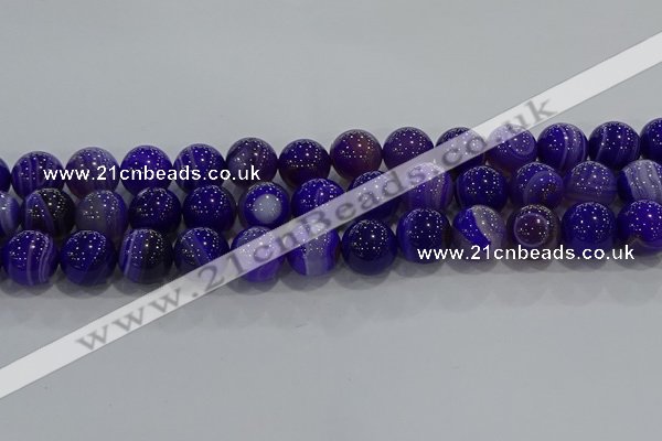 CAG9174 15.5 inches 14mm round line agate beads wholesale