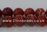 CAG9177 15.5 inches 6mm round line agate beads wholesale