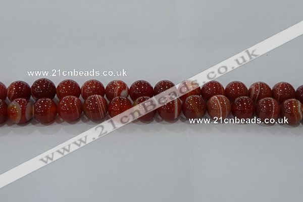 CAG9180 15.5 inches 12mm round line agate beads wholesale