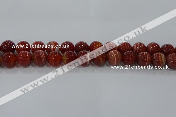 CAG9181 15.5 inches 14mm round line agate beads wholesale