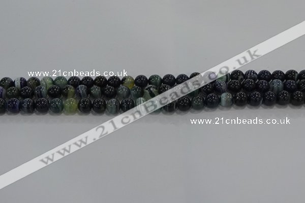 CAG9185 15.5 inches 6mm round line agate beads wholesale