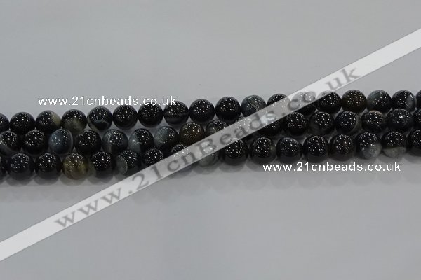 CAG9187 15.5 inches 10mm round line agate beads wholesale