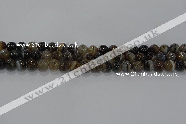 CAG9194 15.5 inches 8mm round line agate gemstone beads