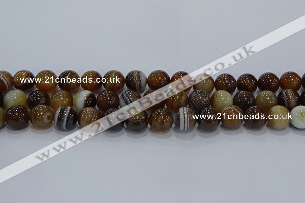 CAG9196 15.5 inches 12mm round line agate gemstone beads