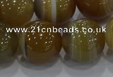 CAG9198 15.5 inches 16mm round line agate gemstone beads