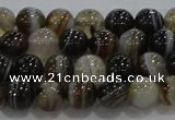 CAG9202 15.5 inches 6mm round line agate gemstone beads