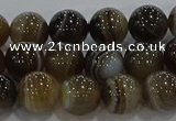 CAG9203 15.5 inches 8mm round line agate gemstone beads