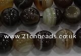 CAG9204 15.5 inches 10mm round line agate gemstone beads