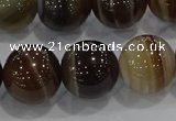 CAG9206 15.5 inches 14mm round line agate gemstone beads