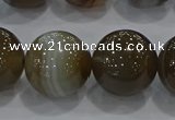 CAG9208 15.5 inches 18mm round line agate gemstone beads