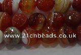 CAG9231 15.5 inches 8mm faceted round line agate beads wholesale