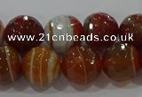 CAG9232 15.5 inches 10mm faceted round line agate beads wholesale