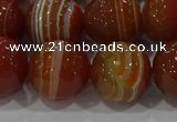 CAG9234 15.5 inches 14mm faceted round line agate beads wholesale