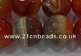 CAG9235 15.5 inches 16mm faceted round line agate beads wholesale