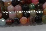 CAG9249 15.5 inches 6mm faceted round line agate beads wholesale