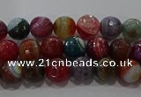 CAG9263 15.5 inches 6mm faceted round line agate beads wholesale