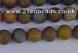 CAG9281 15.5 inches 6mm round matte ocean jasper beads wholesale