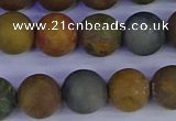 CAG9284 15.5 inches 12mm round matte ocean jasper beads wholesale