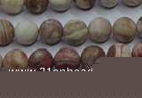 CAG9291 15.5 inches 6mm round matte Mexican crazy lace agate beads