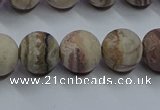 CAG9293 15.5 inches 10mm round matte Mexican crazy lace agate beads