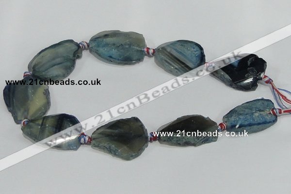 CAG931 16 inches rough agate gemstone nugget beads wholesale