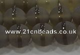 CAG9346 15.5 inches 12mm round matte grey agate beads wholesale