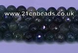 CAG9360 15.5 inches 4mm faceted round moss agate beads wholesale