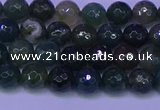 CAG9361 15.5 inches 6mm faceted round moss agate beads wholesale