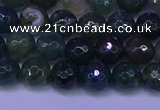 CAG9362 15.5 inches 8mm faceted round moss agate beads wholesale