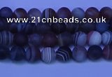 CAG9370 15.5 inches 4mm round matte botswana agate beads