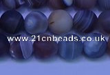 CAG9373 15.5 inches 10mm round matte botswana agate beads
