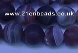 CAG9374 15.5 inches 12mm round matte botswana agate beads