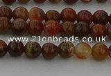 CAG9390 15.5 inches 4mm round red moss agate beads wholesale