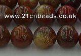 CAG9393 15.5 inches 10mm round red moss agate beads wholesale