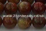 CAG9394 15.5 inches 12mm round red moss agate beads wholesale