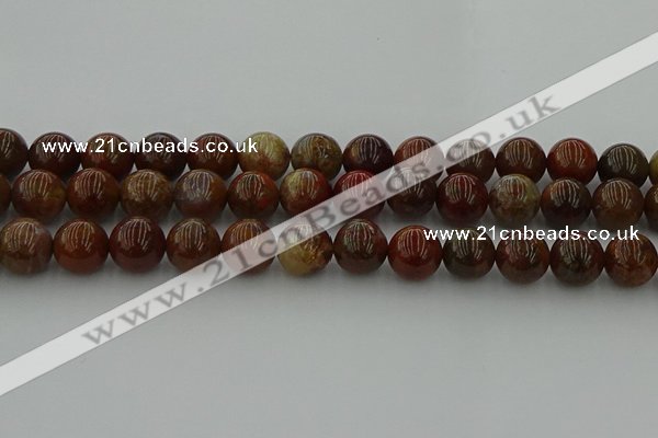 CAG9394 15.5 inches 12mm round red moss agate beads wholesale