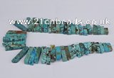 CAG9416 Top drilled 8*18mm - 10*50mm sticks ocean agate beads