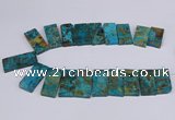 CAG9417 Top drilled 20*35mm - 20*45mm rectangle ocean agate beads