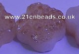 CAG9421 7.5 inches 16*16mm flower champagne plated druzy agate beads