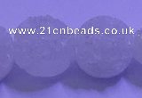 CAG9430 7.5 inches 14mm coin white plated druzy agate beads