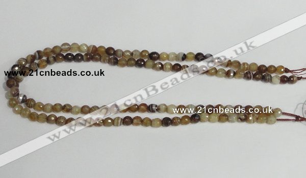 CAG944 16 inches 6mm faceted round madagascar agate gemstone beads