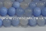 CAG9446 15.5 inches 6mm round blue agate beads wholesale