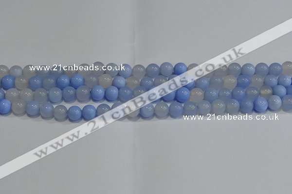 CAG9446 15.5 inches 6mm round blue agate beads wholesale