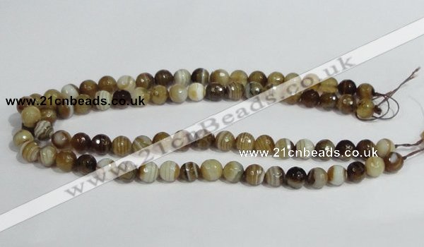 CAG946 16 inches 10mm faceted round madagascar agate gemstone beads